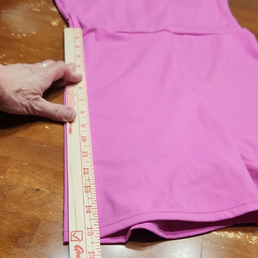 Pink Lily Vibrant Pink Racerback Romper